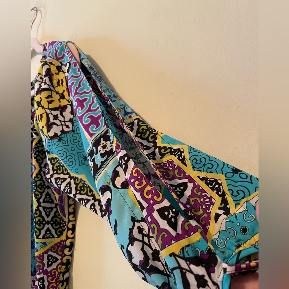 Cache Colorful Patterned Long Sleeve Dress - Picture 9 of 16